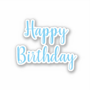 Adesivo Simples legal na moda branco azul do feliz