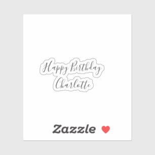 Adesivo SIMPLES MINIMAL.CUTIE ADICIONE NOME BEBÊ feliz ani