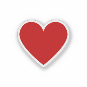 Adesivo Simples Red Heart Classic Love Minimal Chic Vinyl