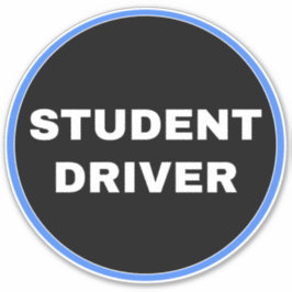 Adesivo [Simples - Sinal Preto] Driver de Estudante