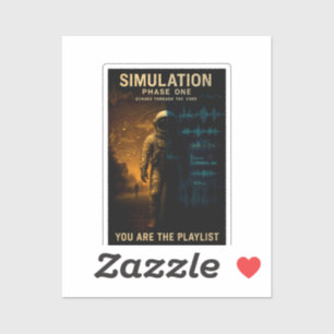 Adesivo Simulação - Poster de Fase Um - Arte do Astronauta