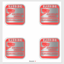 Sinais de vigilância de vídeo, aviso