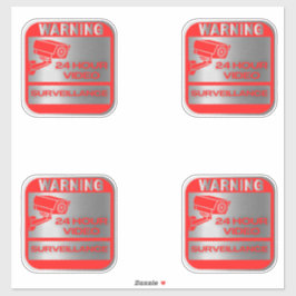 Adesivo Sinais de vigilância de vídeo, aviso