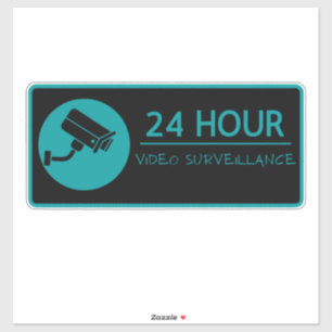 Adesivo Sinais de vigilância de vídeo, aviso