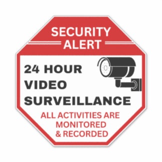 Adesivo Sinais de vigilância de vídeo, segurança de circui