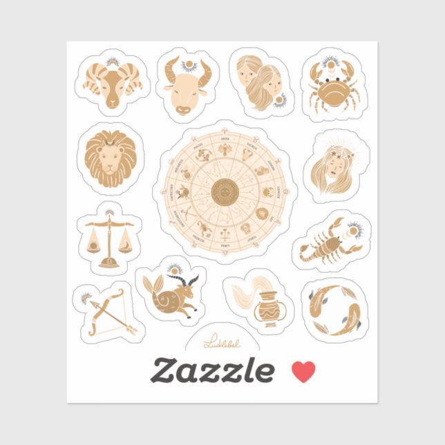 Adesivo Sinais Zodiac Ocidentais (Folha)