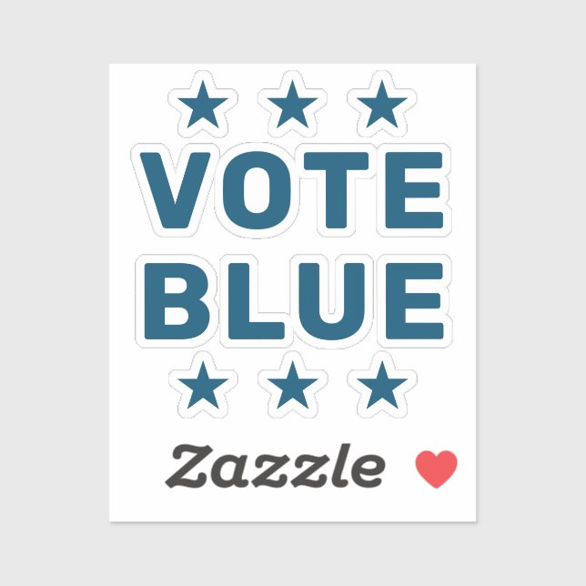 Adesivo Sinal azul de voto (Folha)