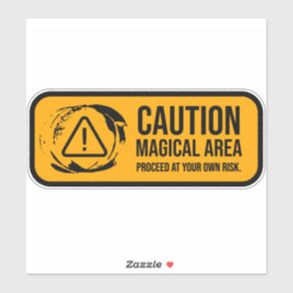 Adesivo Sinal de área mágica de precaução