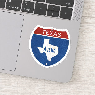 Adesivo Sinal de autoestrada de Austin Texas