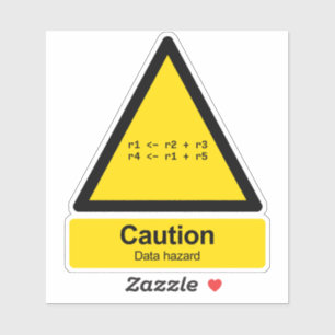 Adesivo Sinal de aviso de paródia de perigo de dados vini