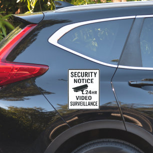 Adesivo Sinal de aviso de segurança de vigilância por víde