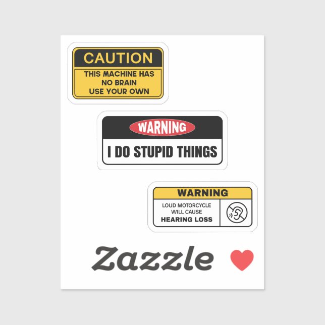 Adesivo Sinal de aviso Sticker II (Folha)