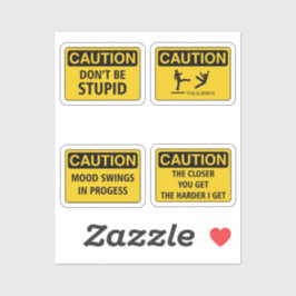 Adesivo Sinal de aviso Vinheta IV