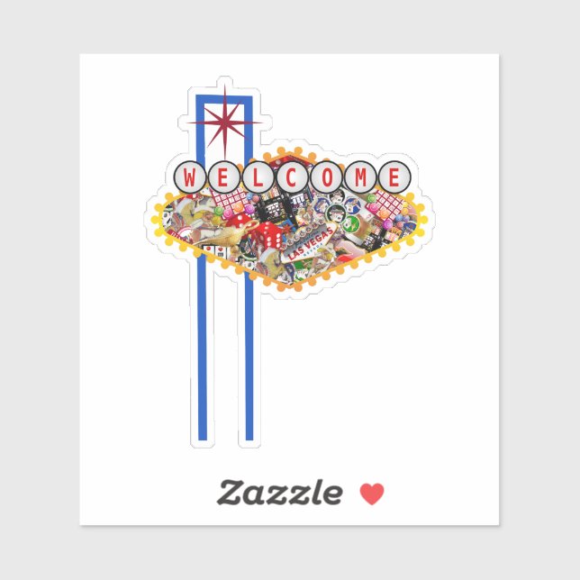 Adesivo Sinal de Boas-vindas de Las Vegas - Alegria-se (Folha)