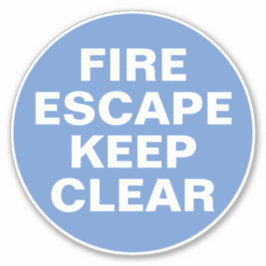 Adesivo Sinal de escape de incêndio - Vinheta de sinal azu