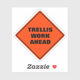 Adesivo Sinal de estrada de cautela laranja presente para 