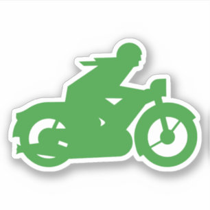 Adesivo Sinal de Motomotociclista Verde