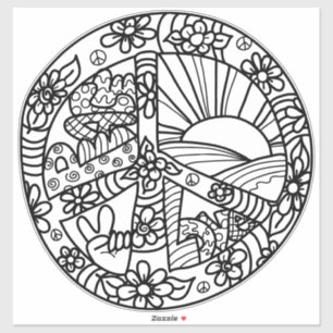 Adesivo Sinal de Paz - Cores-Me Bonitos
