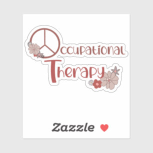Adesivo Sinal de Paz de Diversão de Terapia Ocupacional Fl
