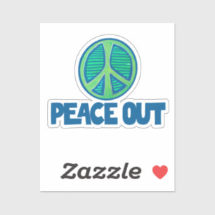 Adesivo Sinal de Paz de Saída