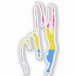 Adesivo sinal de paz do orgulho das bandejas