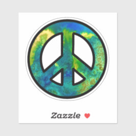 Adesivo Sinal de Paz do Sea Green Ink