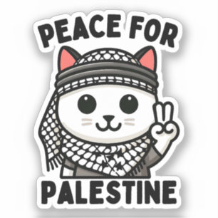Adesivo Sinal de Paz para a Palestina