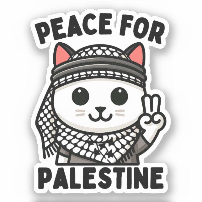 Adesivo Sinal de Paz para a Palestina (Frente)