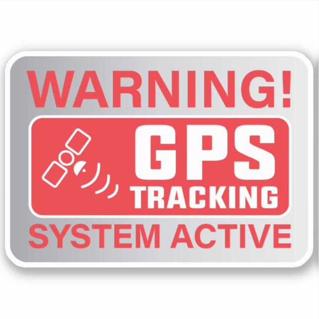 Adesivo Sinal de rastreamento GPS (Frente)