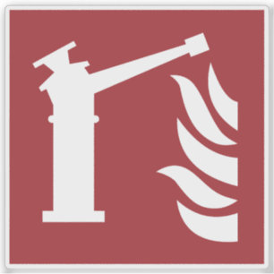 Adesivo Sinal de segurança do monitor de incêndio