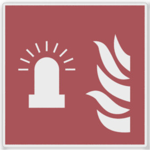 Adesivo Sinal de segurança luminosa do alarme de incêndio
