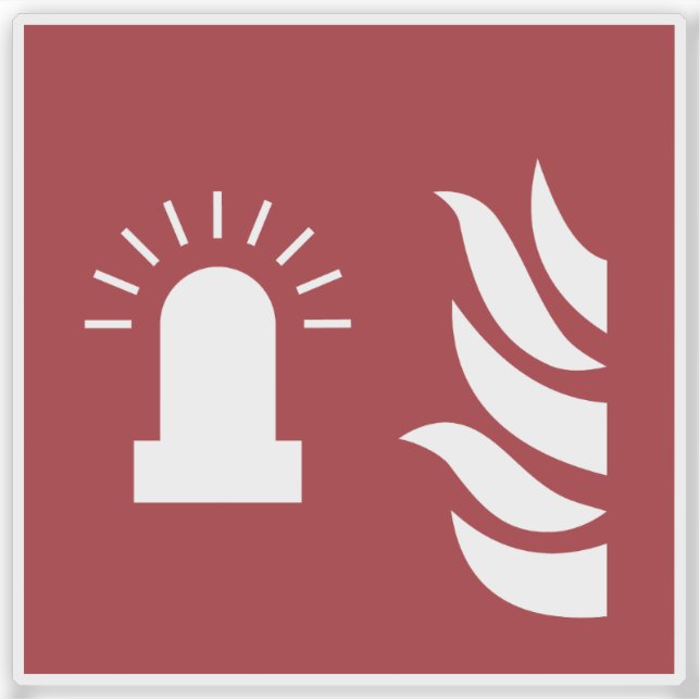 Adesivo Sinal de segurança luminosa do alarme de incêndio (Frente)