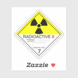 Adesivo Sinal de transporte de matérias radioativas Catego