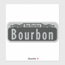 Sinal de Vinheta Bourbon Street (Rue Bourbon)