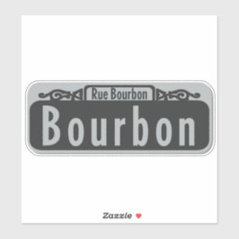 Adesivo Sinal de Vinheta Bourbon Street (Rue Bourbon)