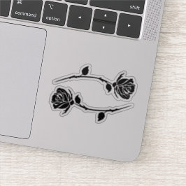 Adesivo sinal de zodíaco floral do Cancer astrologico