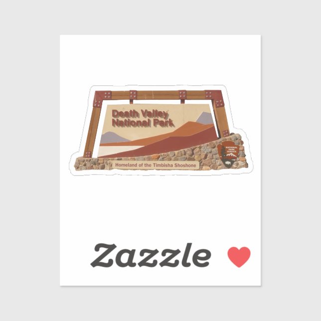 Adesivo Sinal do Parque Nacional do Vale da Morte (Folha)