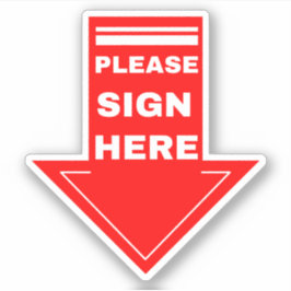 Adesivo Sinal vermelho aqui