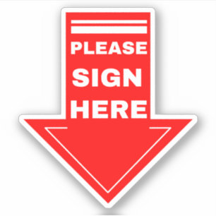 Adesivo Sinal vermelho aqui