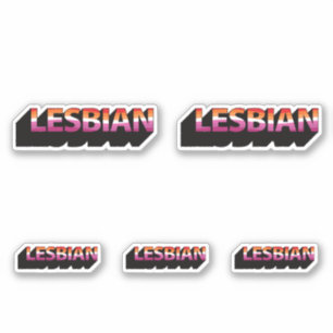 Adesivo Sinalizador 3D LESBIAN