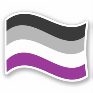 Adesivo Sinalizador Asexual de Onda do Orgulho