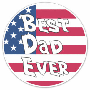 Adesivo Sinalizador Best Pai Ever USA