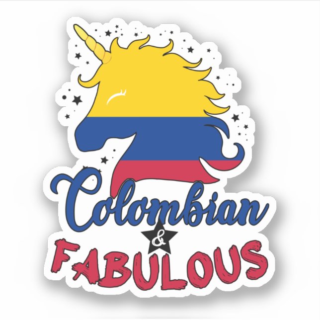 Adesivo Sinalizador Colombiano e Fabuloso Unicórnio Colomb (Frente)