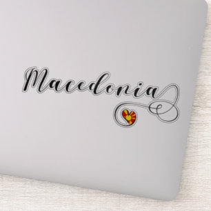 Adesivo Sinalizador Coração da Macedônia