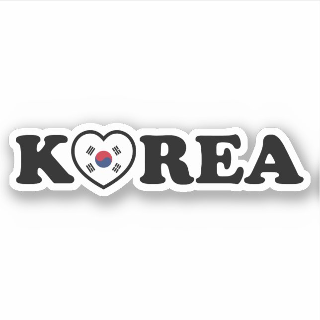 Adesivo Sinalizador Coração de Amor da Coreia (Frente)