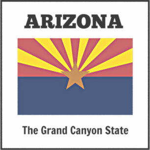 Adesivo Sinalizador de Arizona com lema de estado