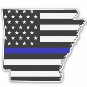 Adesivo Sinalizador de Arkansas de linha azul fina