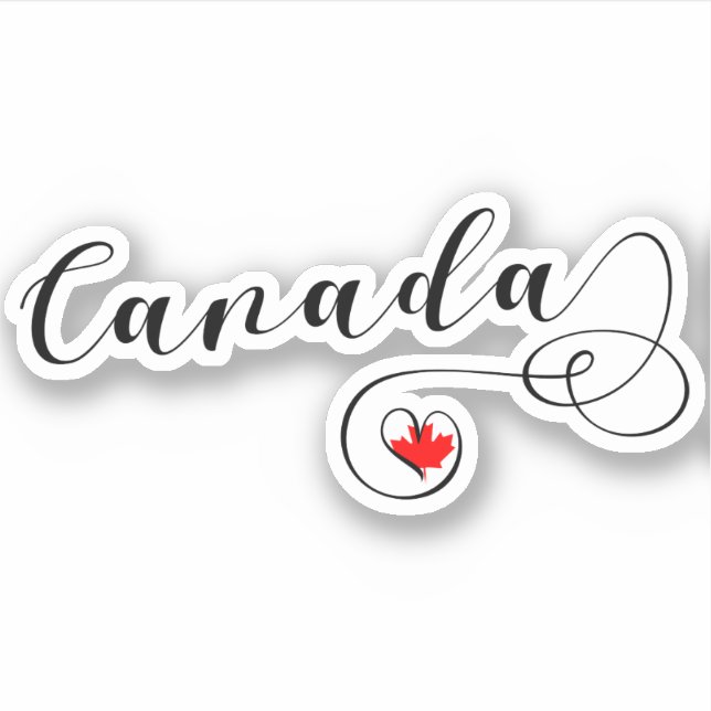 Adesivo Sinalizador de Coração Canadense (Frente)