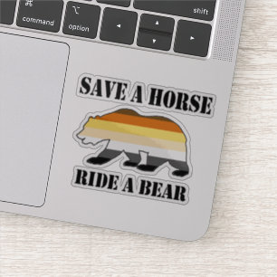 Adesivo Sinalizador de Gay Bear Prim Guarde Uma Corrida De