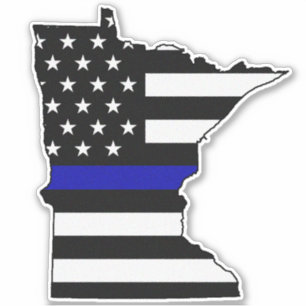 Adesivo Sinalizador de linha azul fino Minnesota
